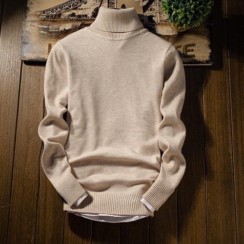Anthony - Pull à Col Roulé Chaud pour Homme