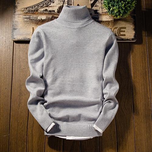 Anthony - Pull à Col Roulé Chaud pour Homme