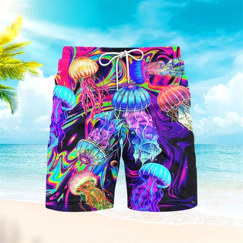 Short de bain rayé dégradé homme été