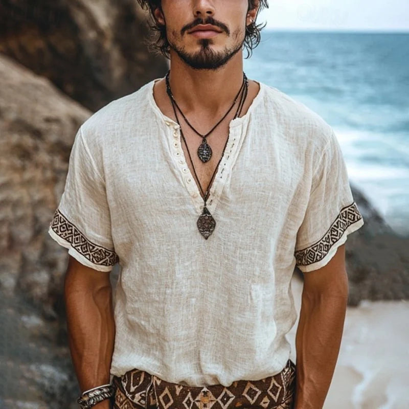 Ilyes | Chemise d'été bohème pour homme