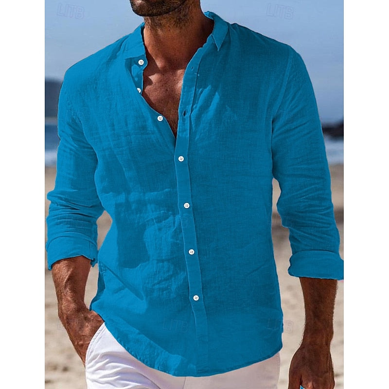 Tom Chemise Homme Décontractée en Lin