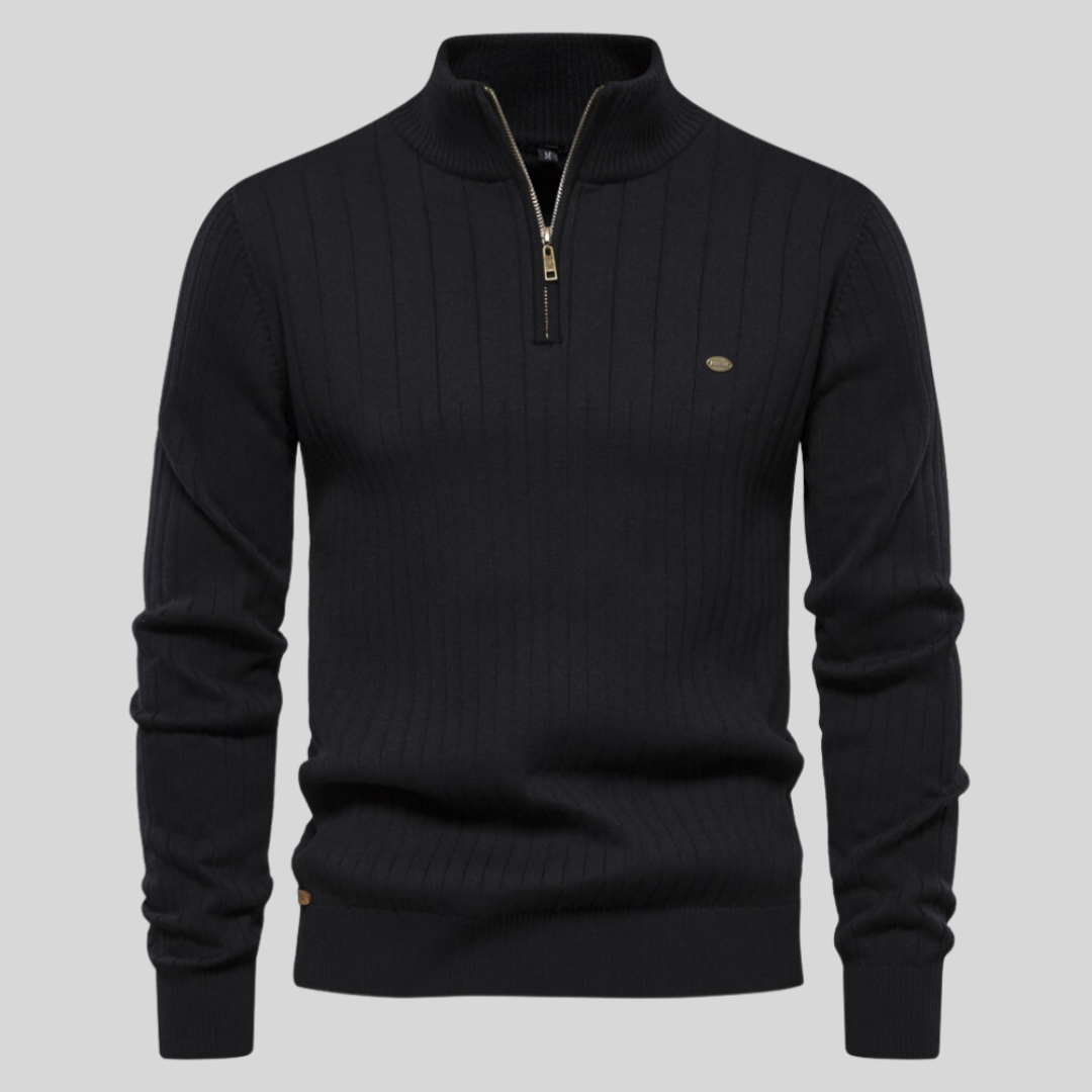 Tom | Pull à col zippé manches longues pour homme