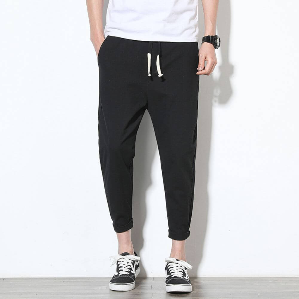 Pantalon Léger en Coton Rouge