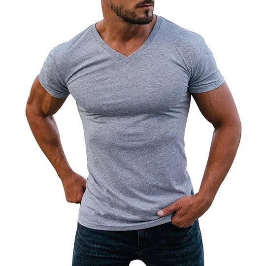 Alexandre – T-shirt Slim-Fit à Col V pour Homme
