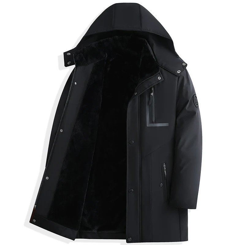 Parka d'Hiver pour Hommes avec Capuche Amovible et Fermetures Éclair