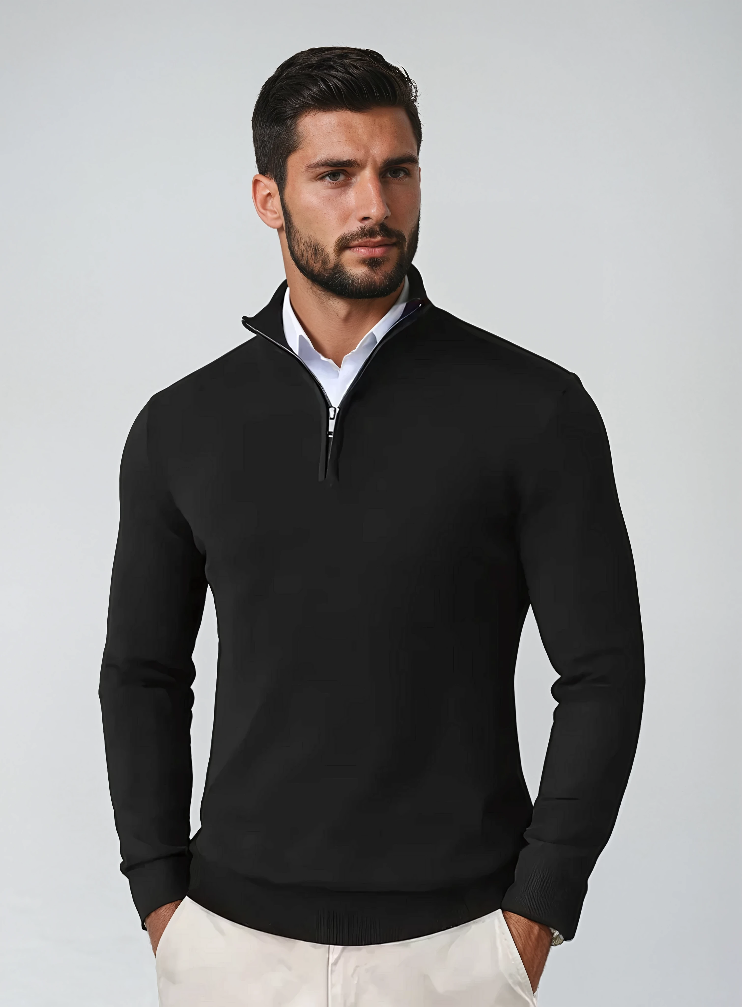 Nolan | Pull en maille zippé élégant pour homme