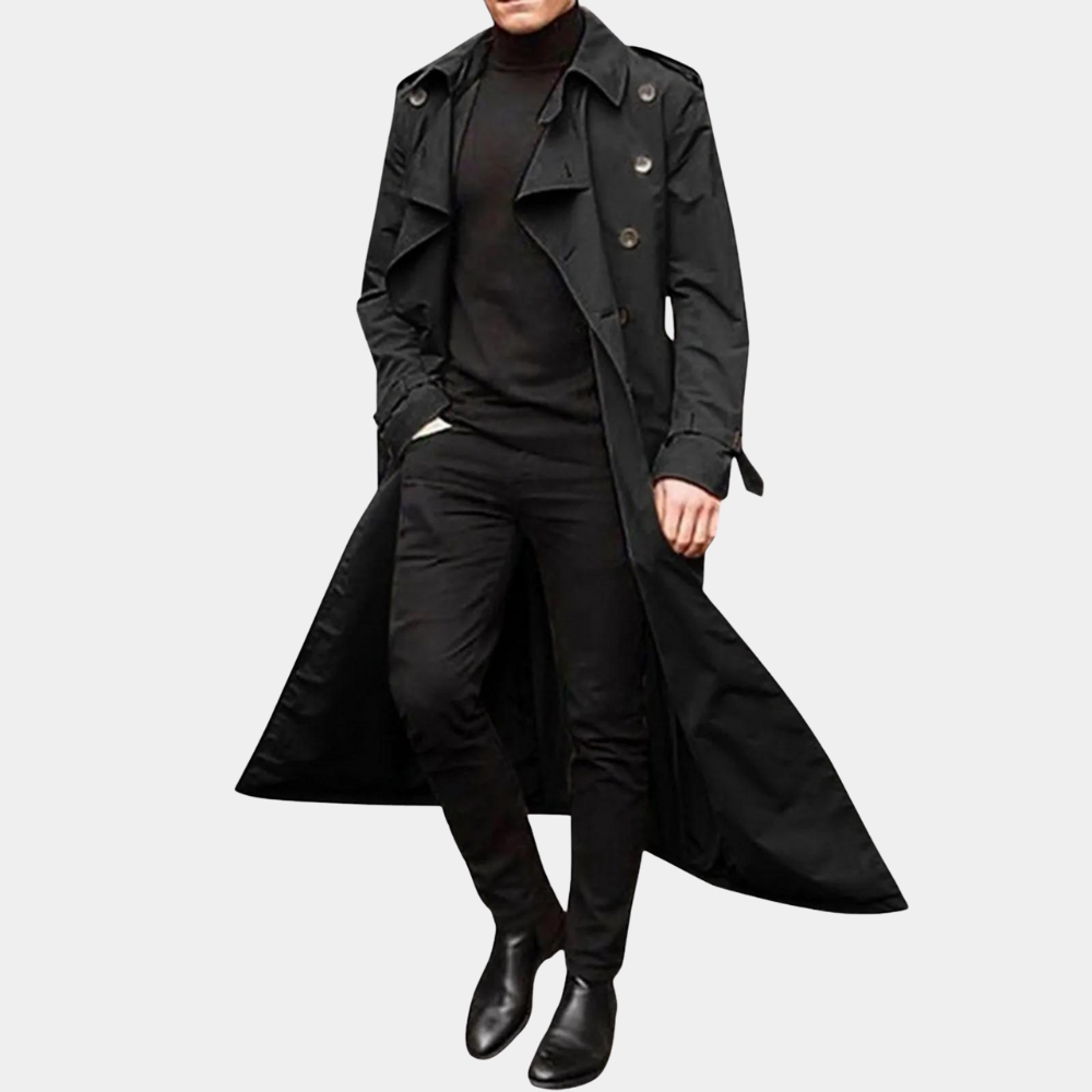 Trenchcoat Slim-Fit Coupe-Vent pour Homme