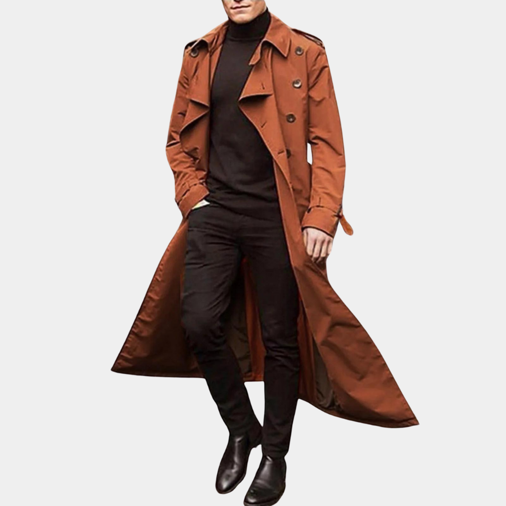 Trenchcoat Slim-Fit Coupe-Vent pour Homme