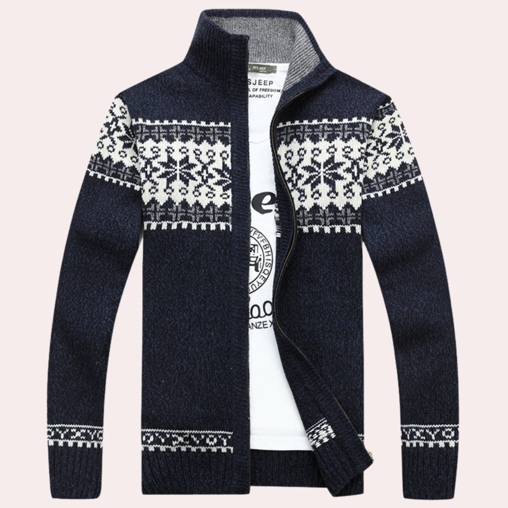 Antoine | Cardigan classique col montant pour homme
