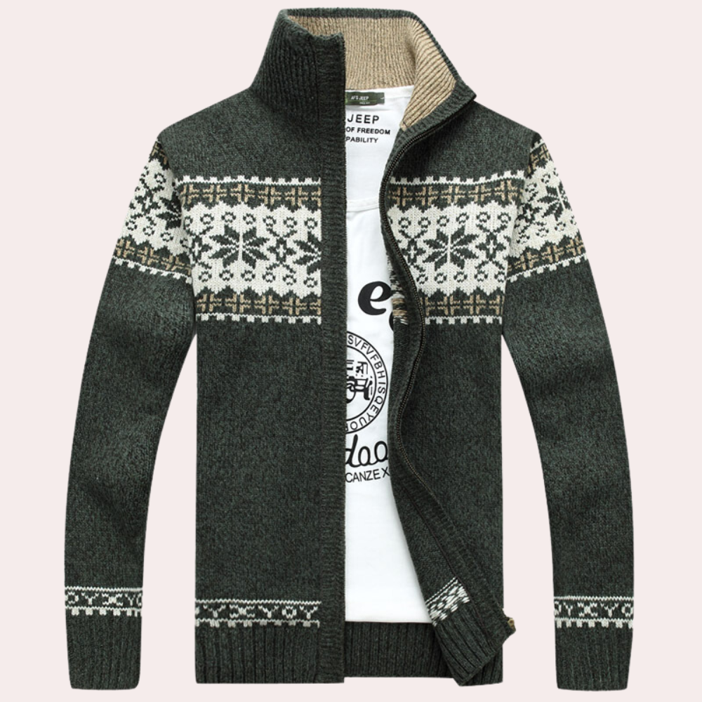 Antoine | Cardigan classique col montant pour homme
