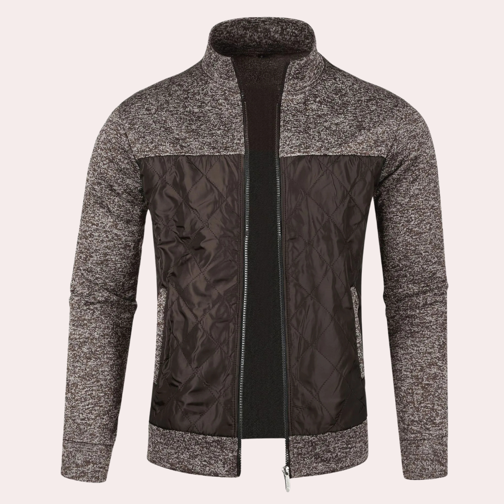 Kylian | Cardigan moderne pour homme avec fermeture éclair