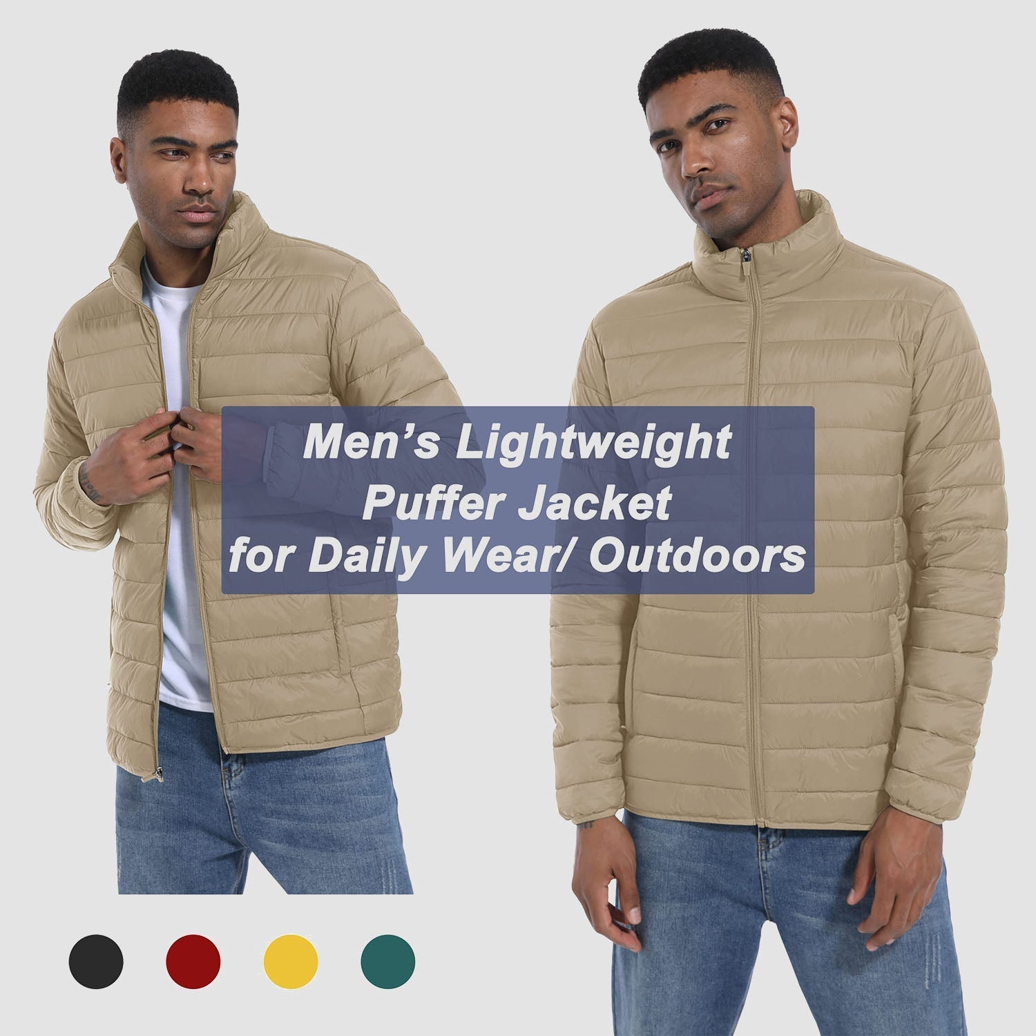 Veste Légère pour Homme, Déperlant, Idéale pour l'Hiver.