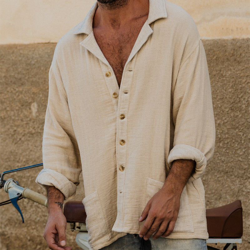 Chemise Décontractée en Coton et Lin