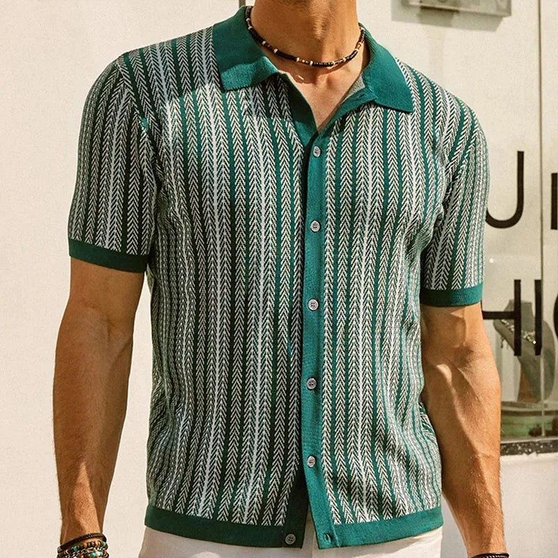 Polo Tricot Vintage pour Hommes au Style Intemporel