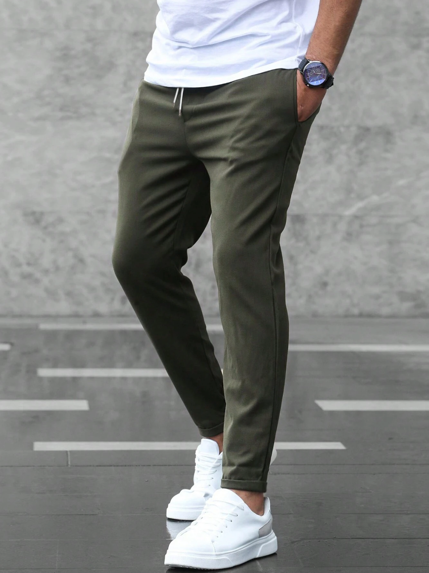 Pantalon Élegant en Tissu Extensible