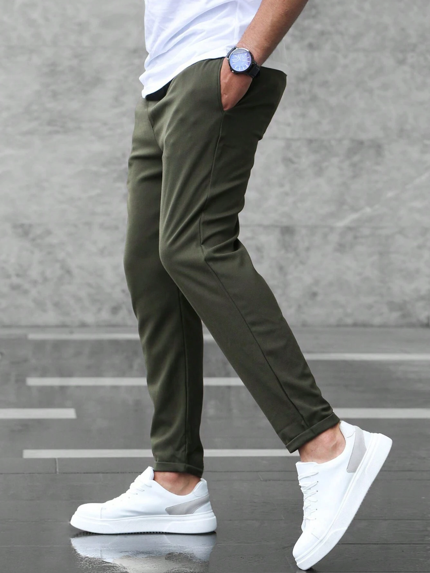 Pantalon Élegant en Tissu Extensible