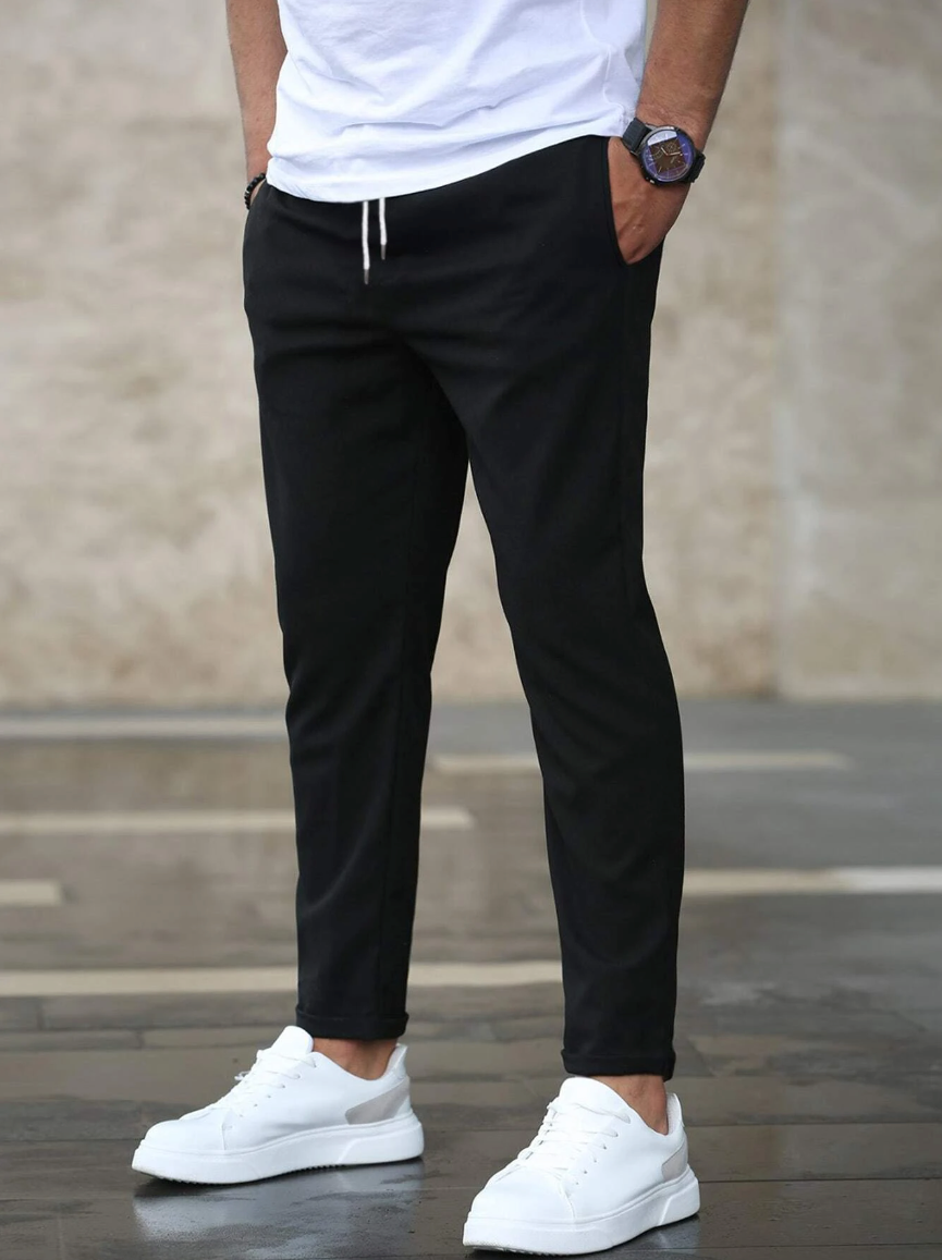 Pantalon Élegant en Tissu Extensible