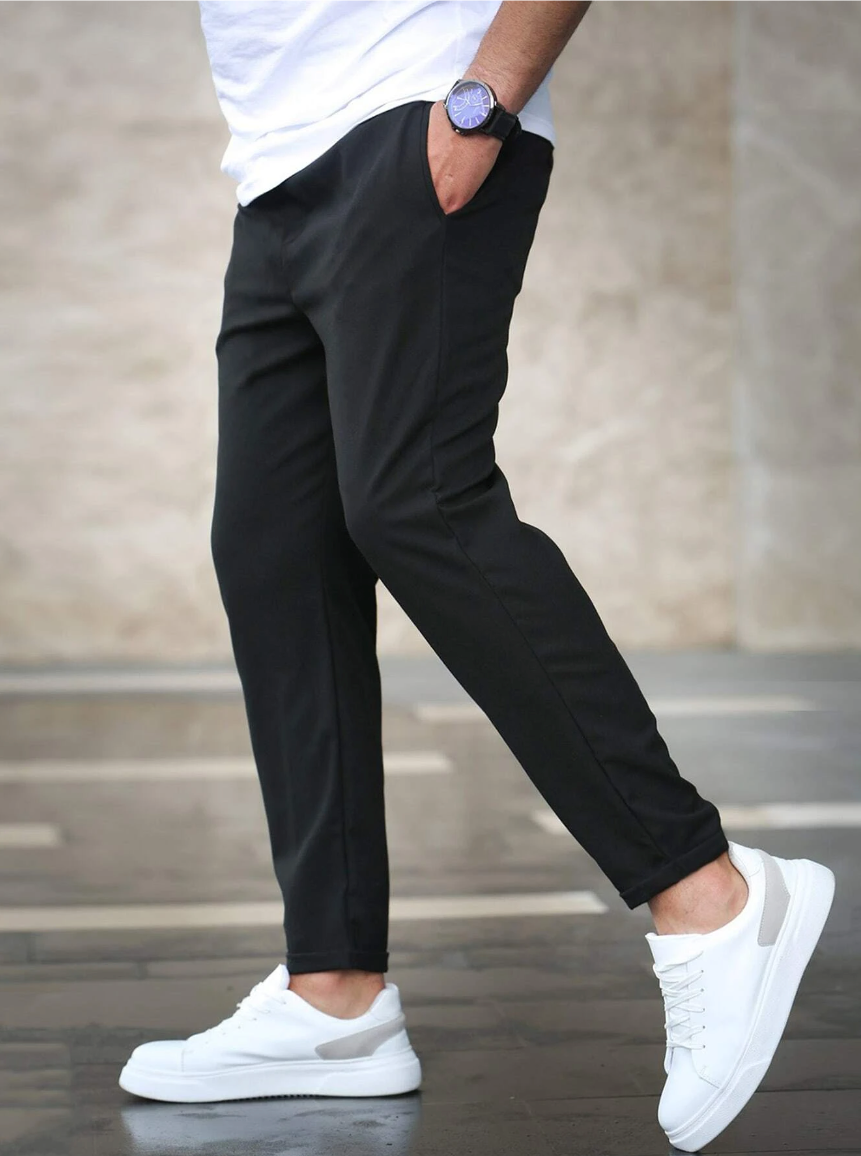 Pantalon Élegant en Tissu Extensible