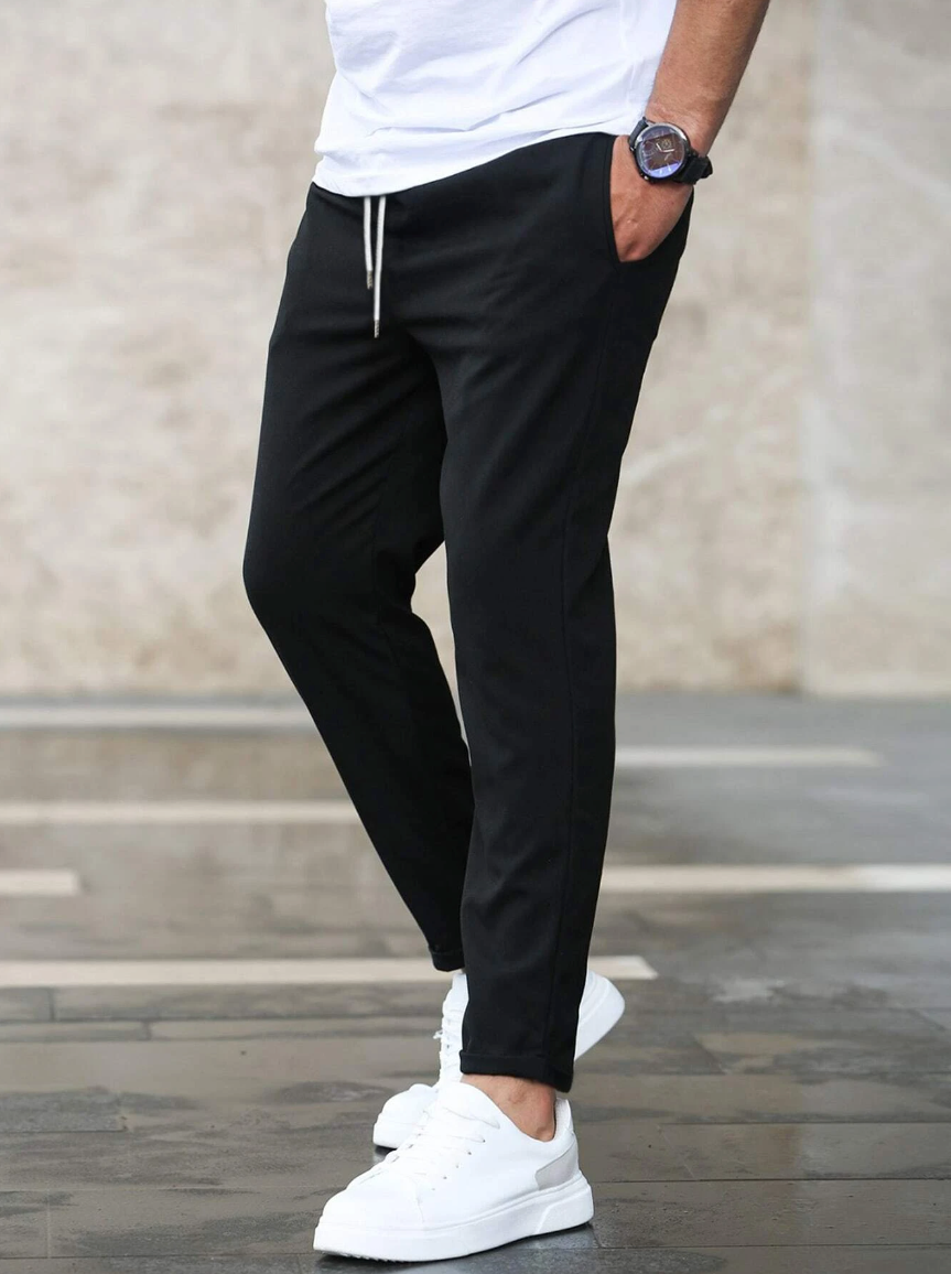 Pantalon Élegant en Tissu Extensible