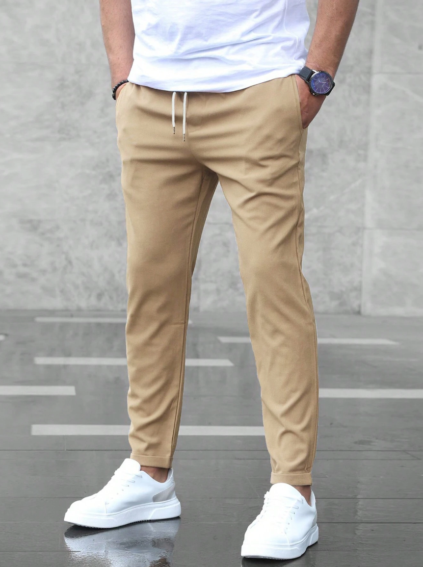 Pantalon Élegant en Tissu Extensible