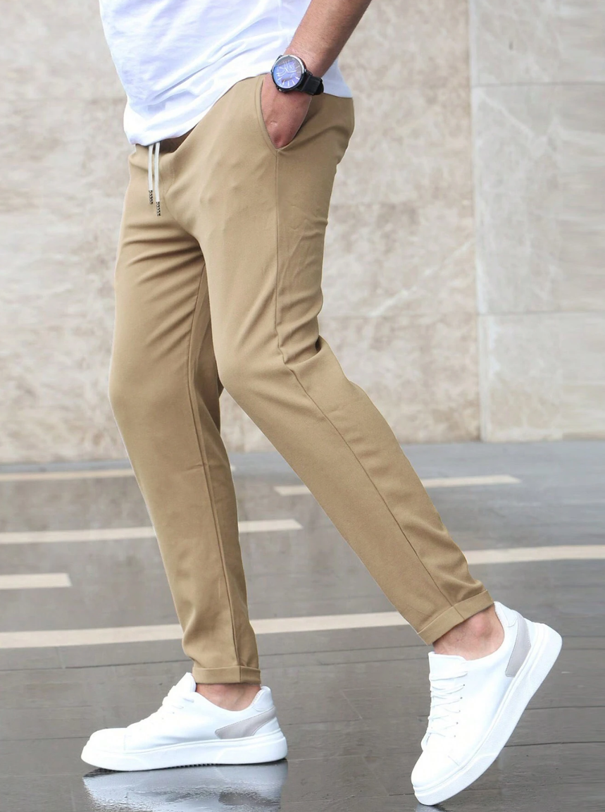 Pantalon Élegant en Tissu Extensible