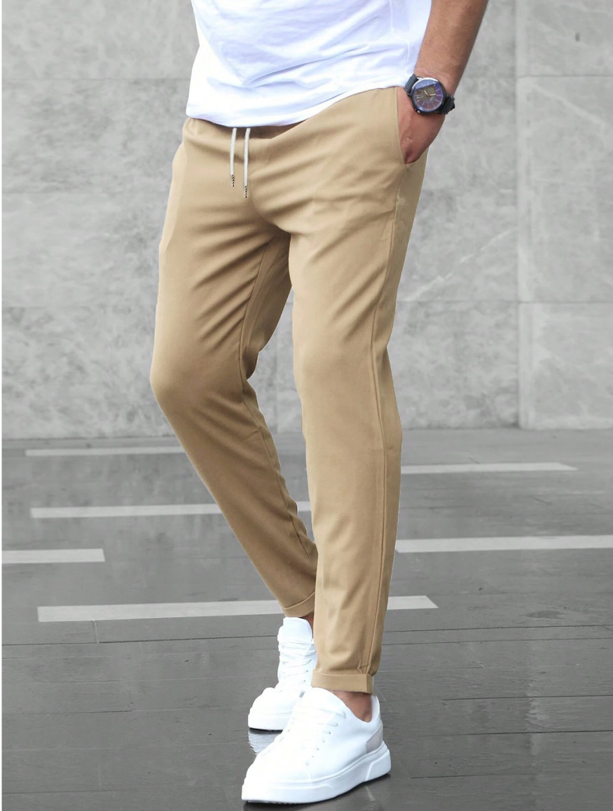 Pantalon Élegant en Tissu Extensible