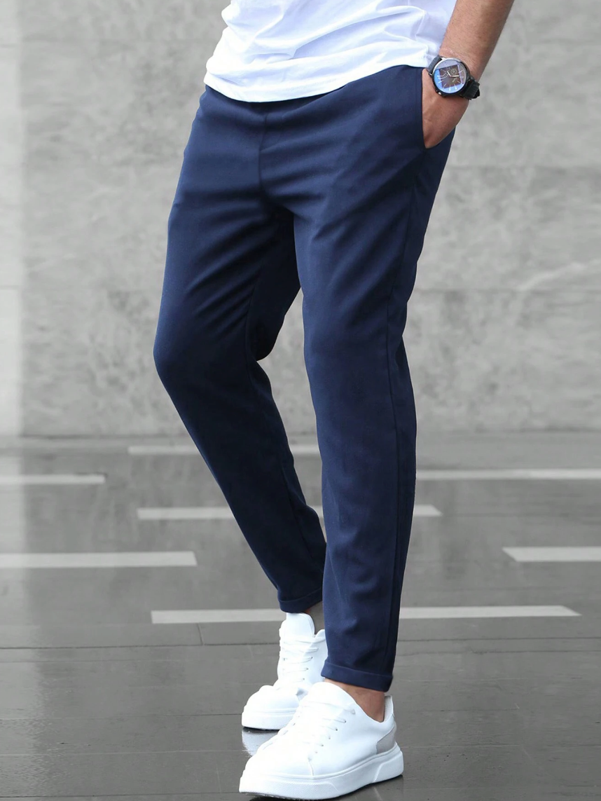 Pantalon Élegant en Tissu Extensible