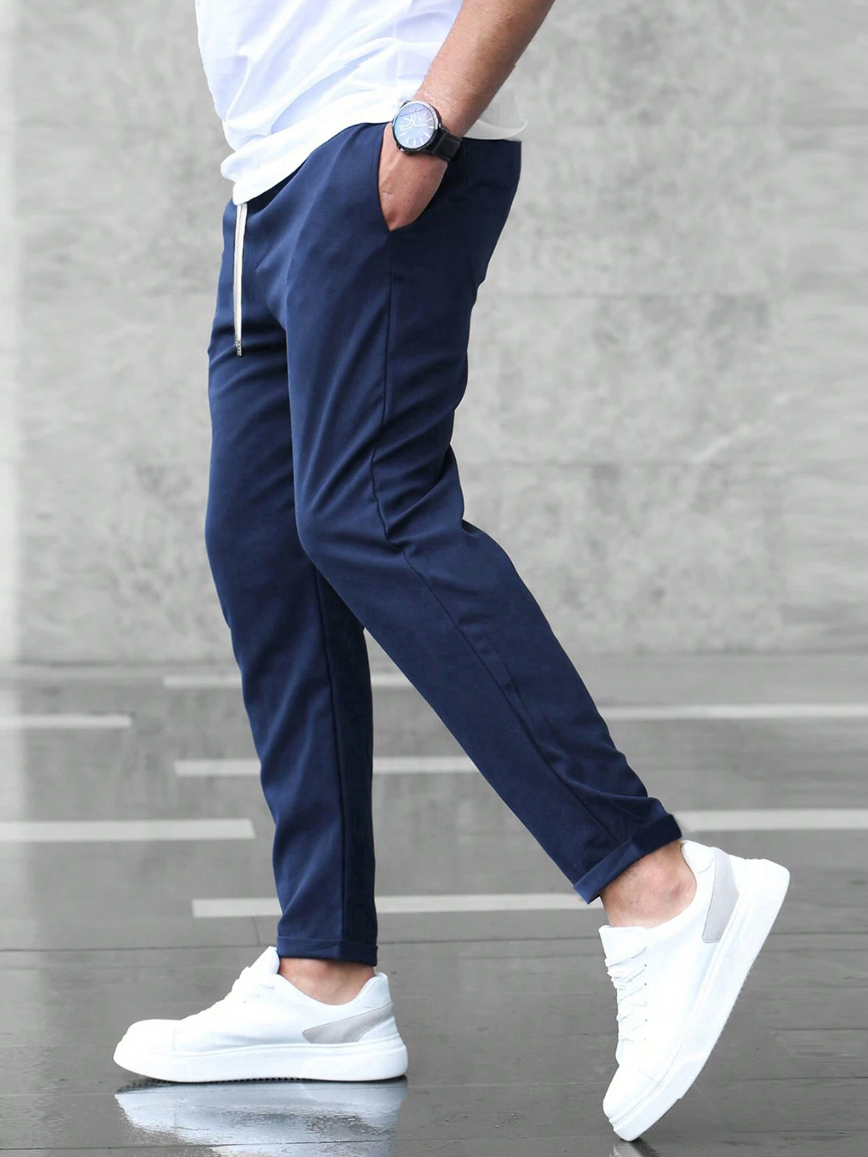 Pantalon Élegant en Tissu Extensible