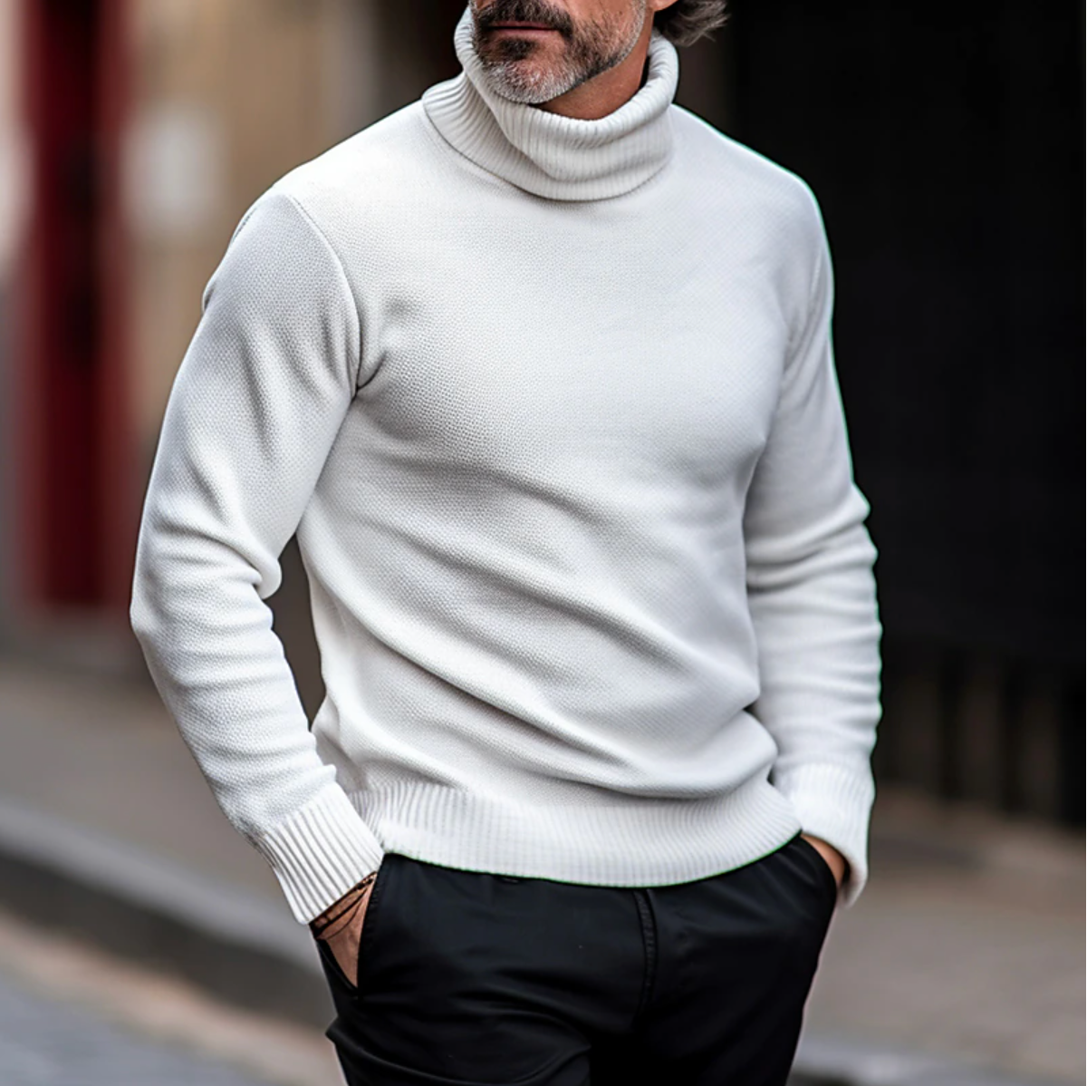 Antonio - Pull à Col Montant pour Hommes