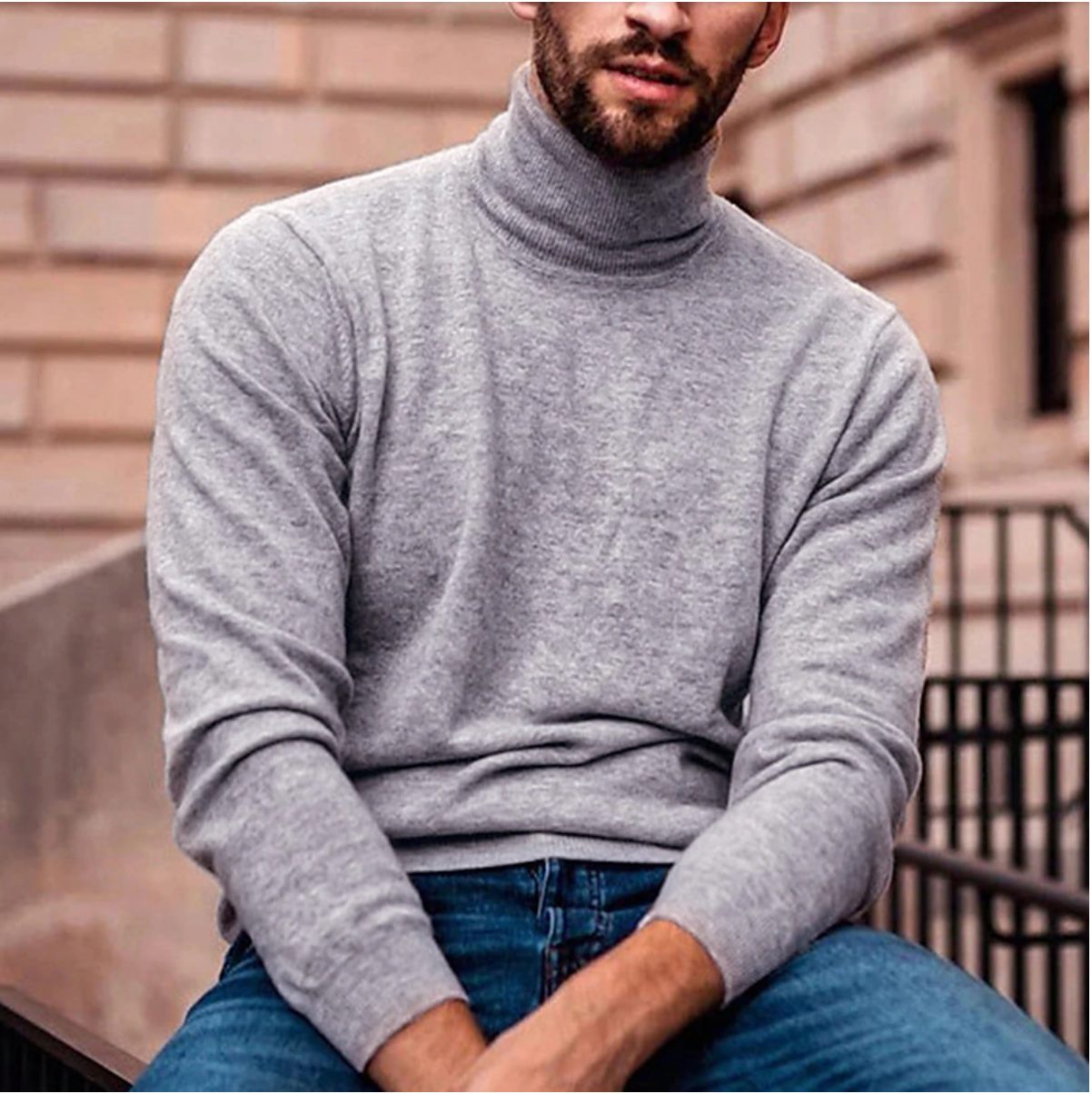 Nico - Pull Col Roulé Élégant Pour Hommes d'Automne/Hiver