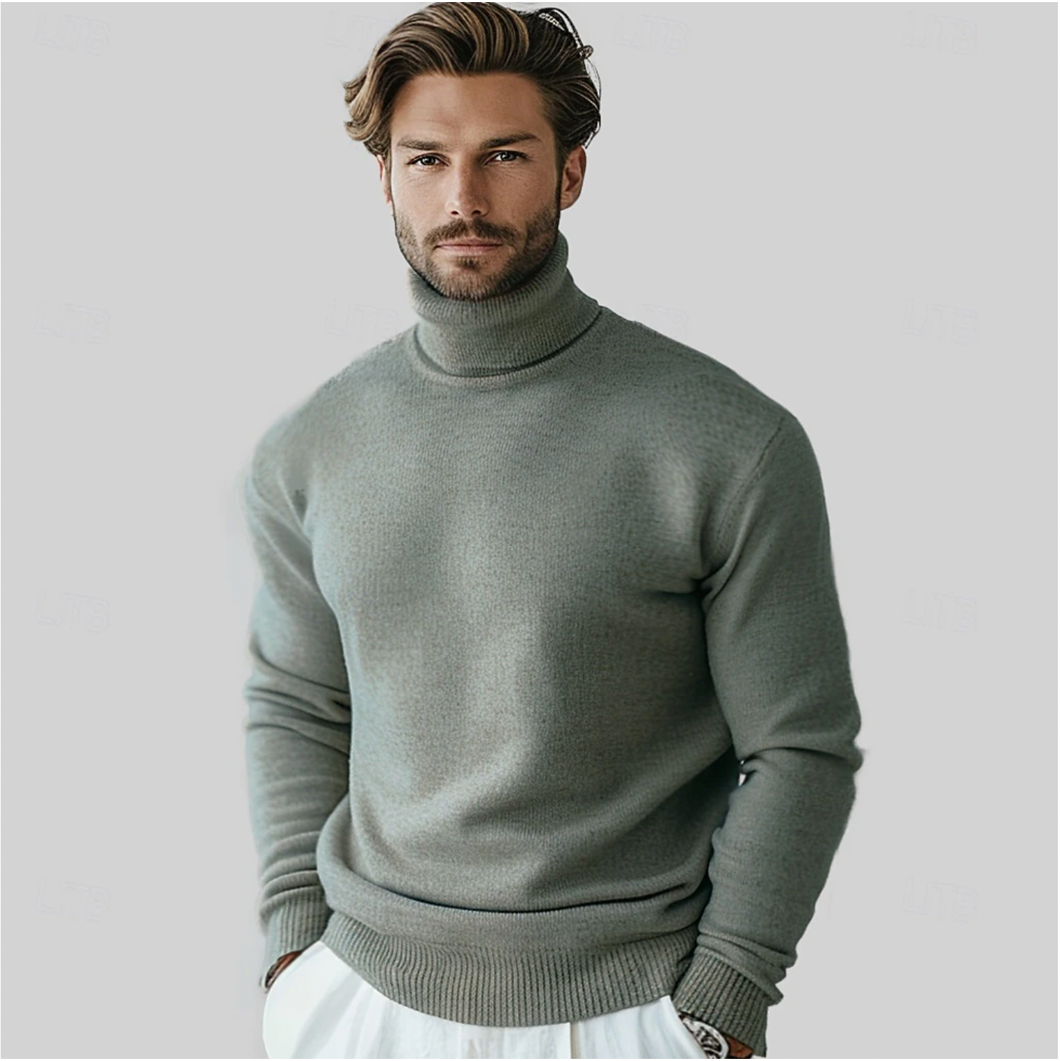 Niels - Col Roulé en Laine Mérinos pour Hommes