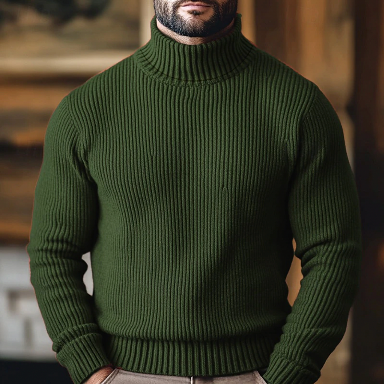 Pull Col Roulé Élégant et Chaud pour l'Hiver