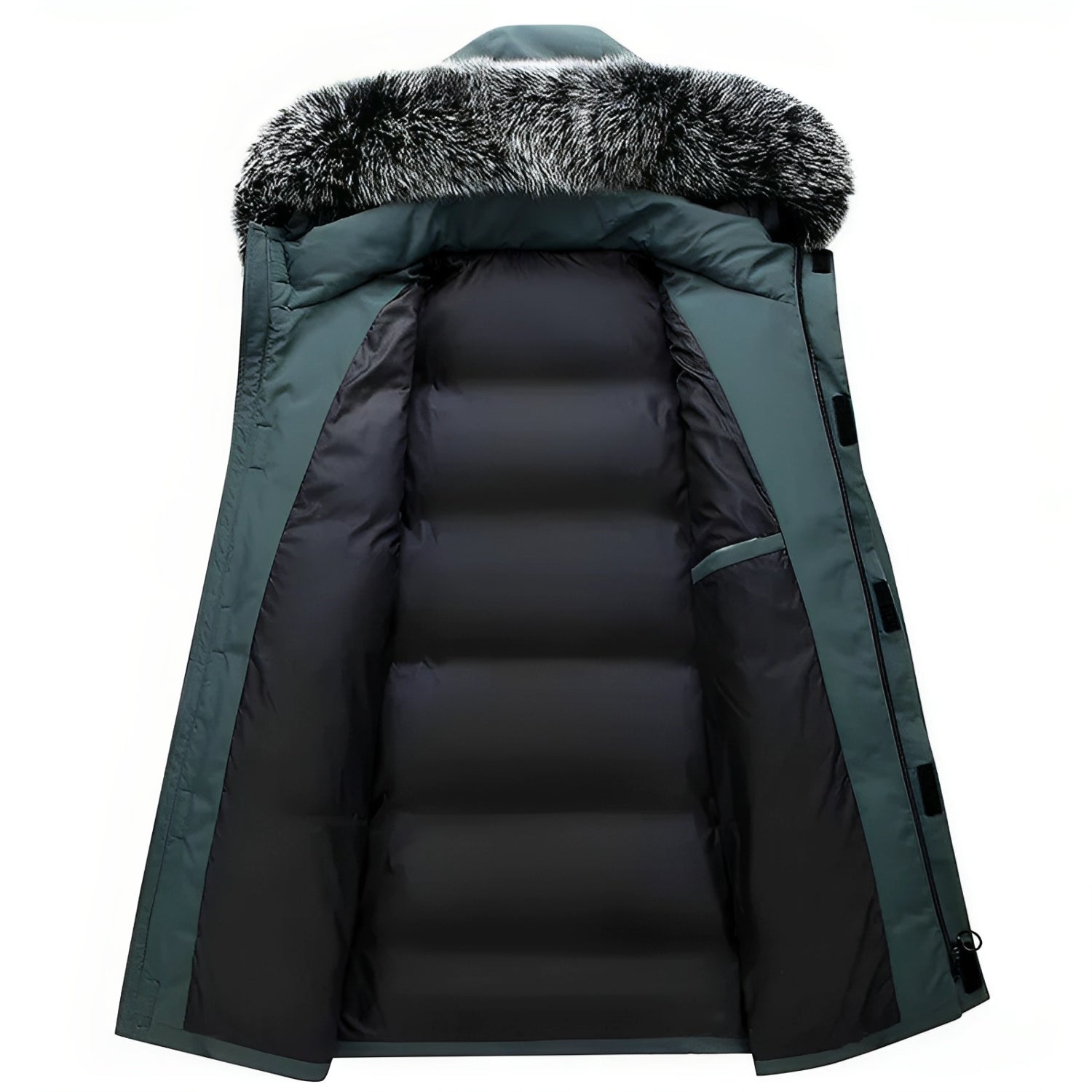 Gabriel - Manteau d'Hiver avec Capuche et Col en Fourrure