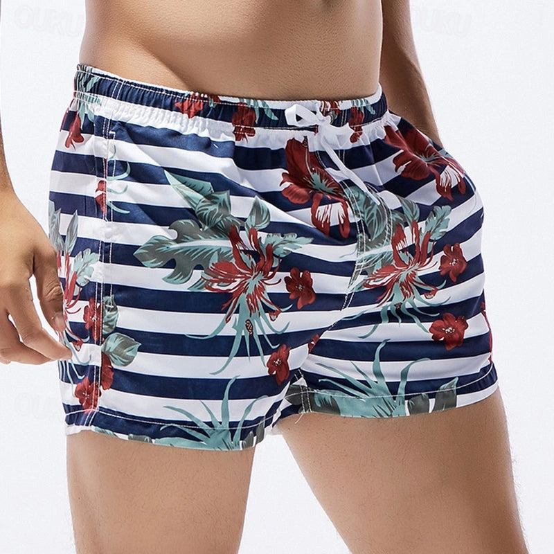 Maillot de bain homme léger séchage rapide rayé