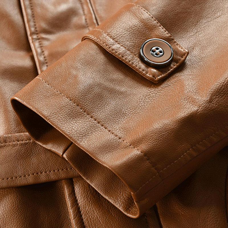 Paul - Veste en Cuir avec Capuche