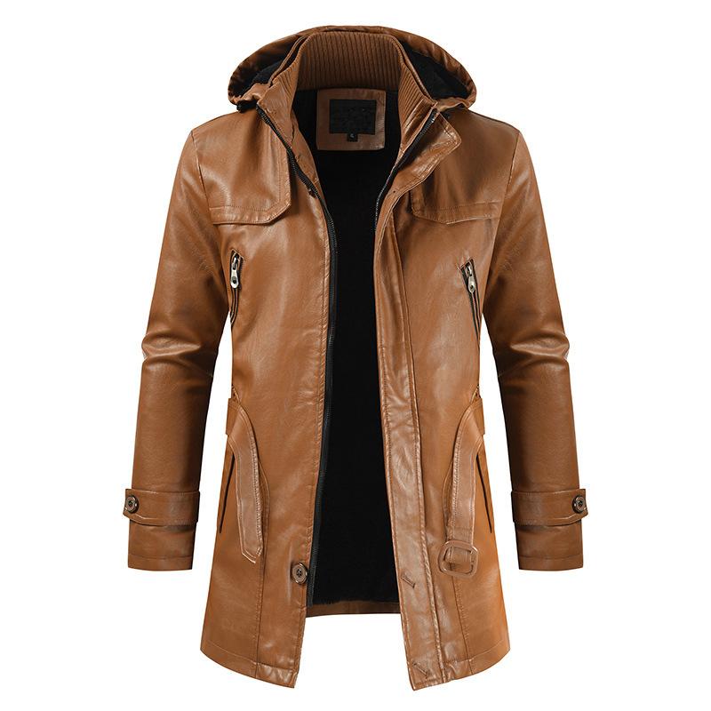 Paul - Veste en Cuir avec Capuche