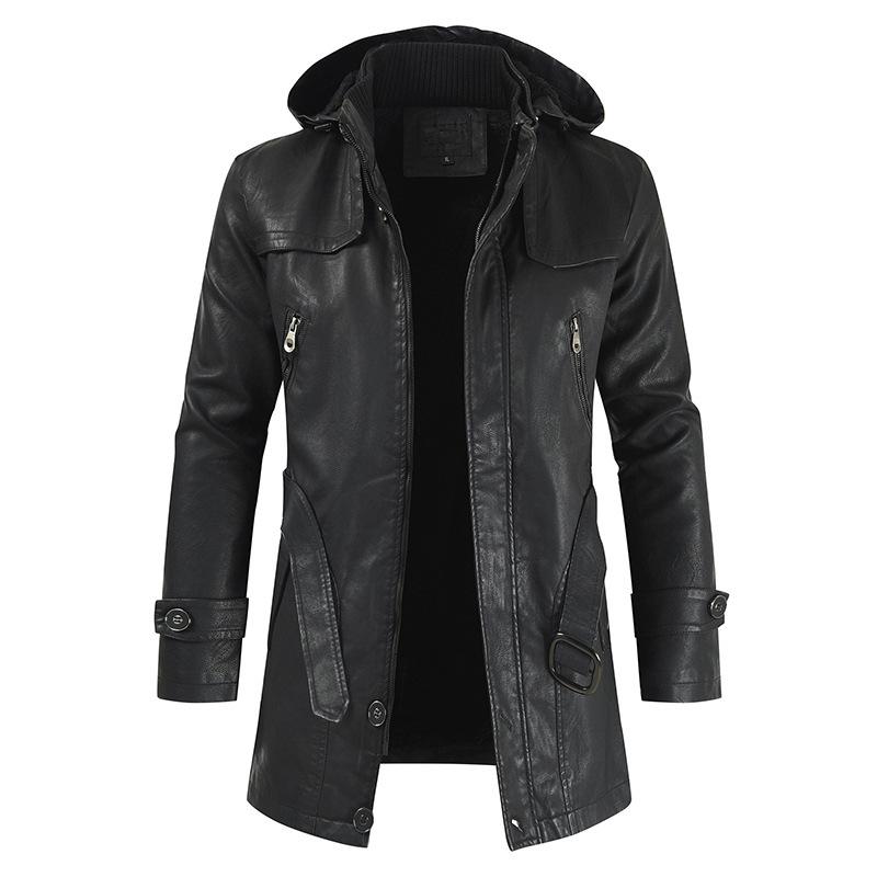 Paul - Veste en Cuir avec Capuche