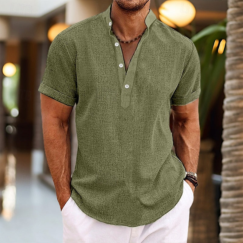 Chemise Légère en Lin à Manches Courtes
