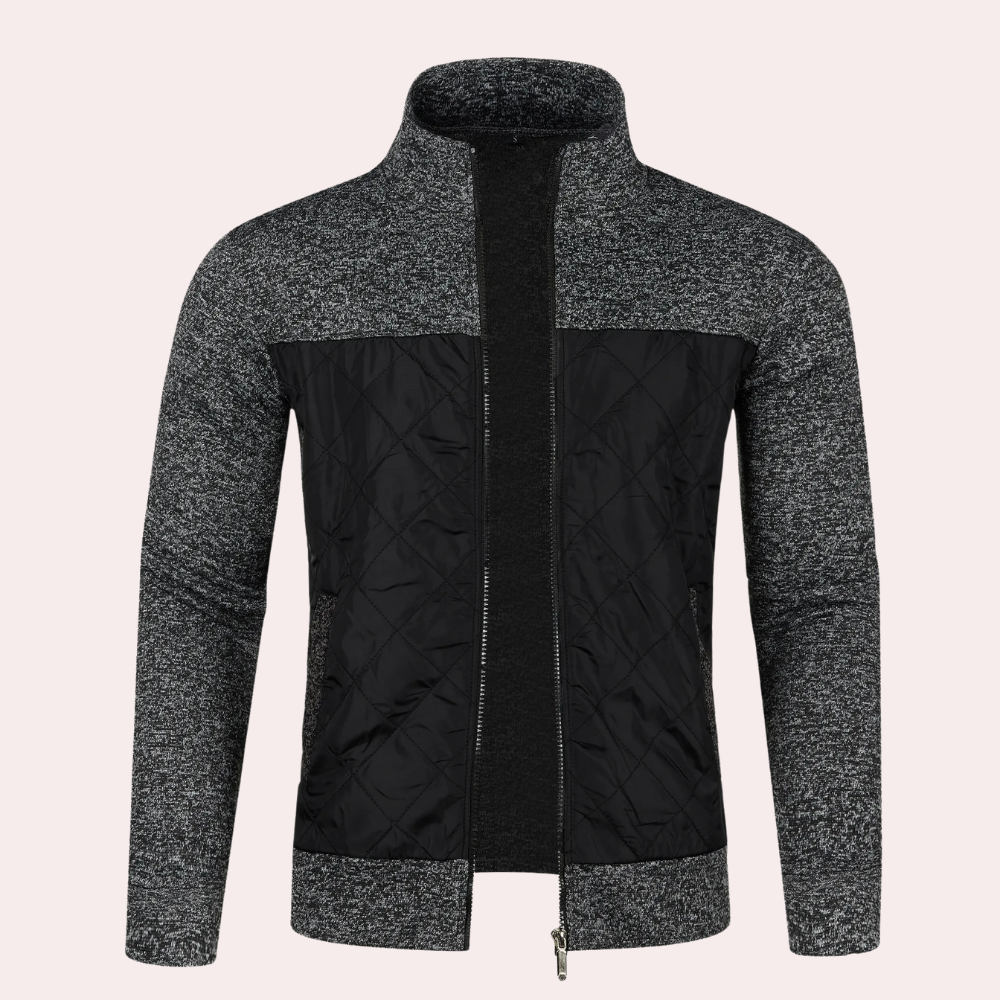 Kylian | Cardigan moderne pour homme avec fermeture éclair