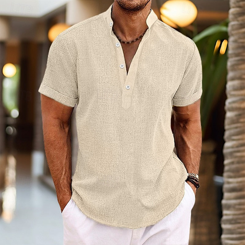 Chemise Légère en Lin à Manches Courtes