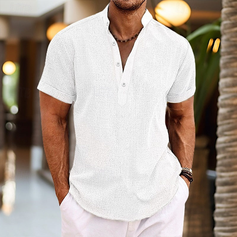 Chemise Légère en Lin à Manches Courtes