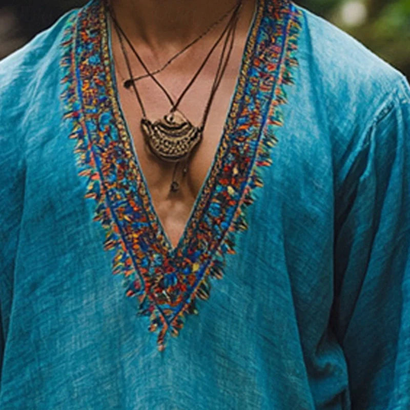 Noham | Chemise d'été bohème pour homme