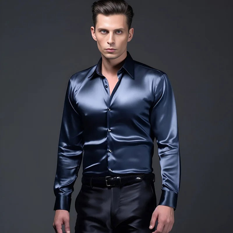Chemise de Soie Satin Homme