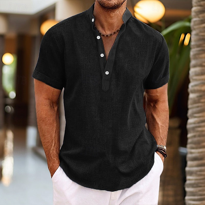 Chemise Légère en Lin à Manches Courtes